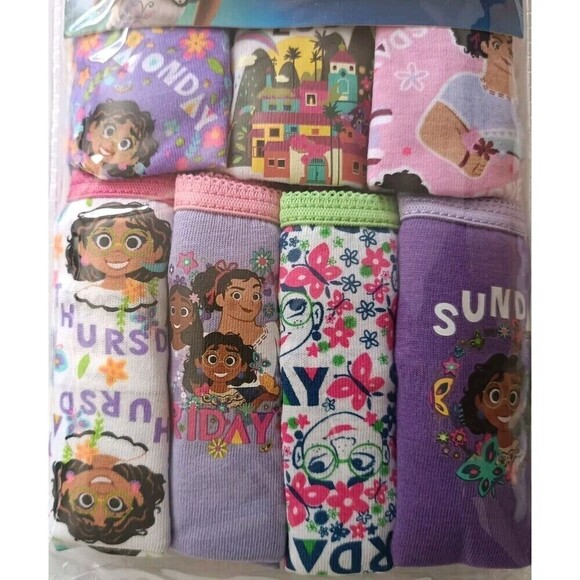 Disney Encanto 7-Pack Toddler  Girls Underwear Size 8 Days Of Week Cotton NEW - Picture 2 of 4